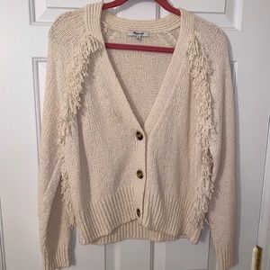 Cream fringe cardigan